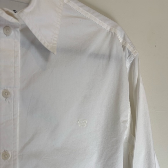 Sunday Best White Cropped Button-Down Shirt - Picture 6 of 7